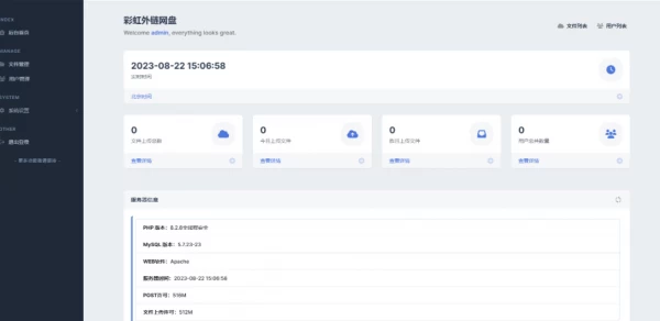 全新UI彩虹外链网盘系统源码,前后端美化模板,整站+模版文件下载-源码库