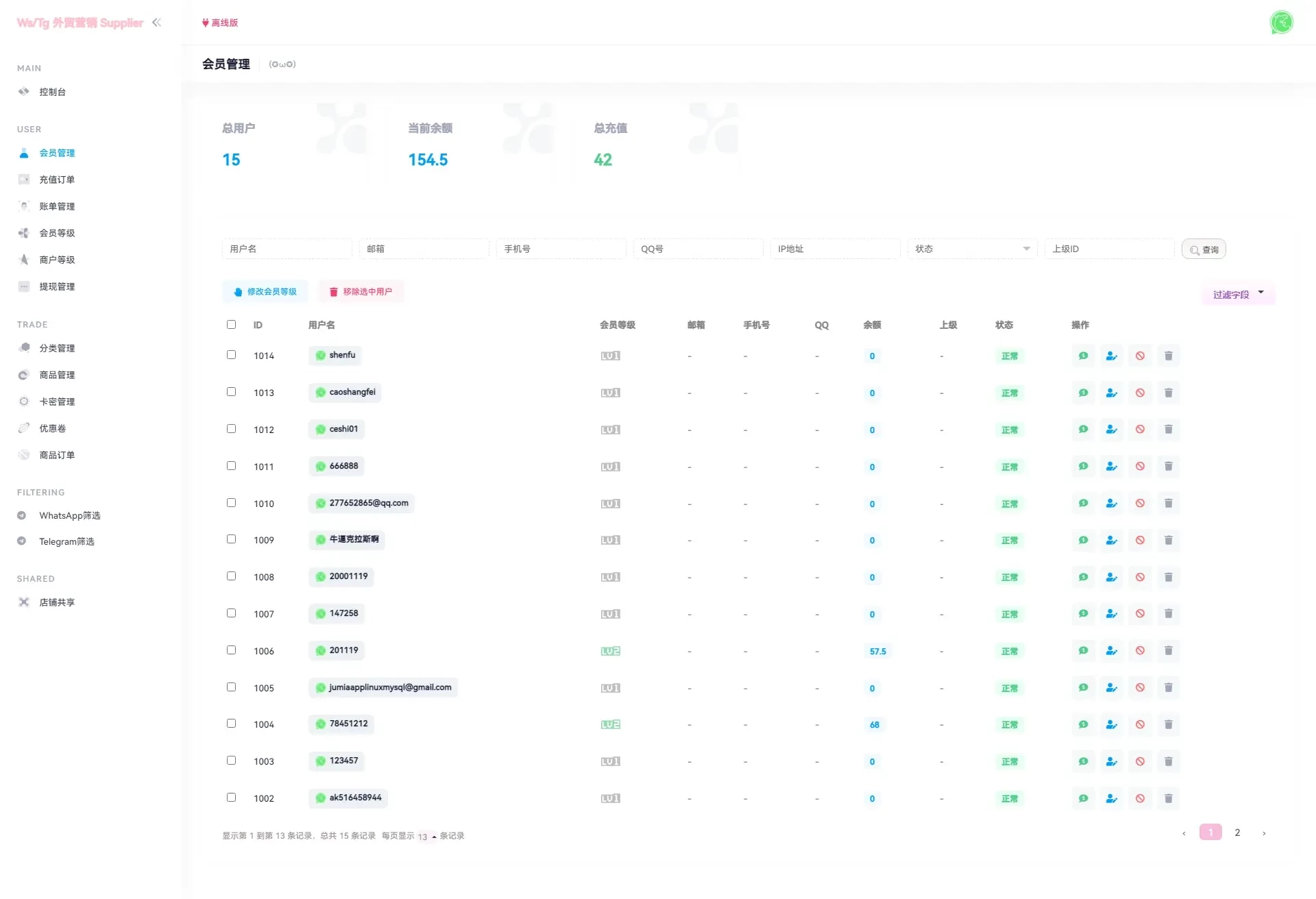图片[9]-WhatsApp筛选Ws/Tg外贸营销Supplier推特号/FB号/谷歌号/小火箭Ws/Channel社交账号-源码库
