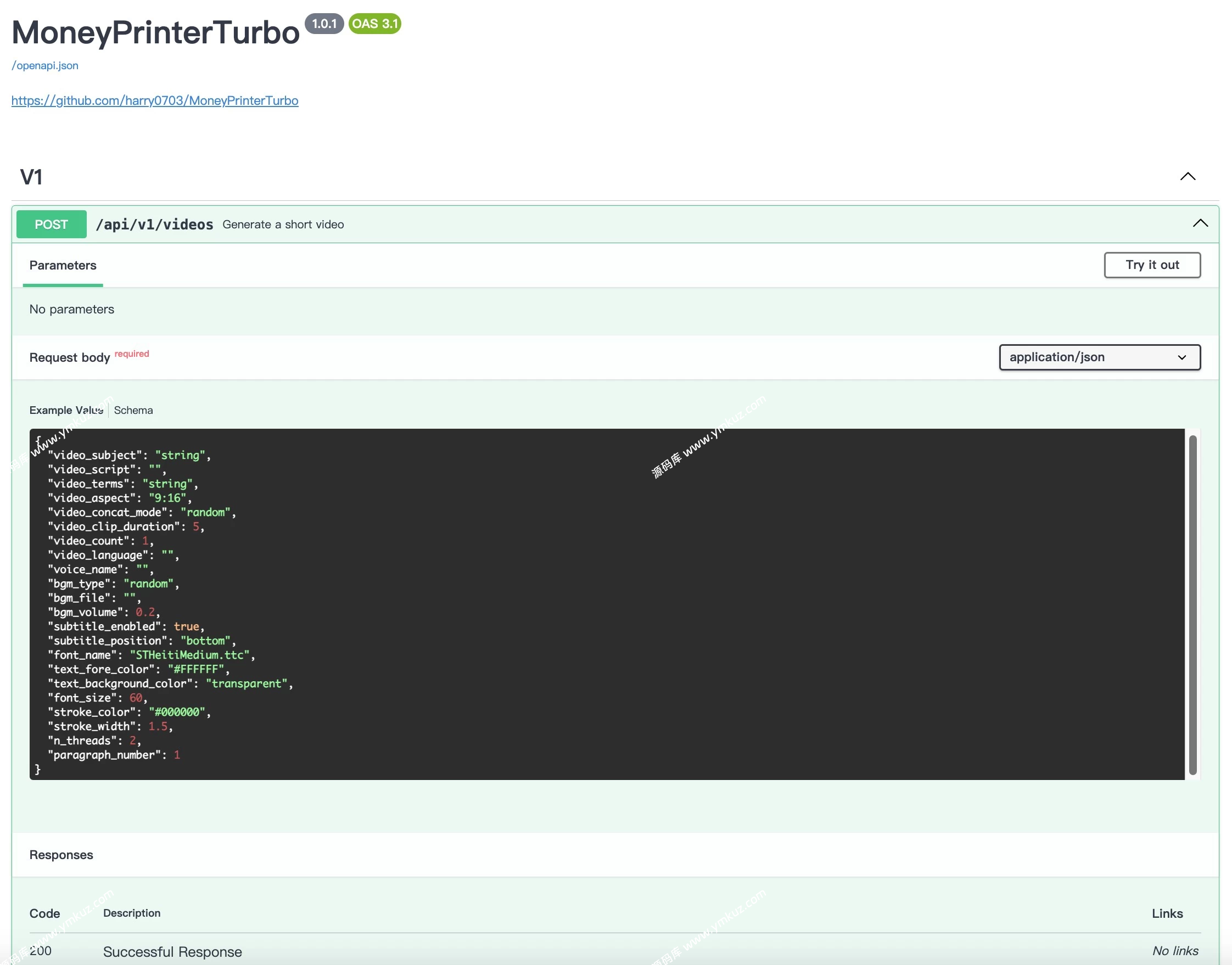 全自动ai生成视频MoneyPrinterTurbo源码-源码库